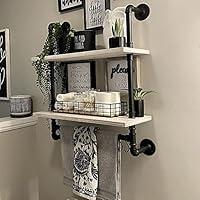 Algopix Similar Product 10 - ROGMARS industrial pipe bathroom shelves