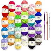 Algopix Similar Product 16 - Mira HandCrafts 24 Acrylic Yarn Skeins