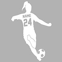 Algopix Similar Product 10 - VWAQ Custom Name Girls Soccer Player