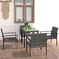 Algopix Similar Product 6 - RINDIGOO 5 Piece Patio Dining Set Poly