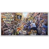 Algopix Similar Product 7 - Zootopia Birthday Banner Personalized