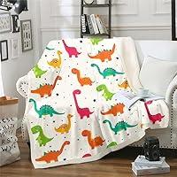 Algopix Similar Product 4 - Cute Dinosaur Fleece Blanket Baby Size