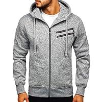 Algopix Similar Product 11 - Ohbiger Mens FullZip Hooded Fleece