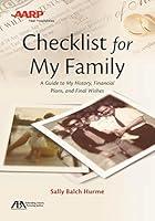 Algopix Similar Product 1 - ABAAARP Checklist for My Family A