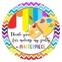 Algopix Similar Product 4 - Art Party Thank You Sticker Labels 