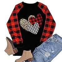 Algopix Similar Product 4 - Women T Shirts Casual Long Sleeve Plaid