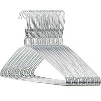 Algopix Similar Product 9 - HANGERWORLD Silver Metal Wire Clothes