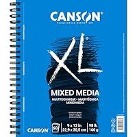 Algopix Similar Product 1 - Canson XL Series Mixed Media Pad Side