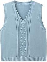 Algopix Similar Product 5 - Partvece Girls V Neck Solid Color Cable