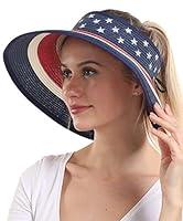 Algopix Similar Product 13 - Women Sun Visors Foldable Straw Hats