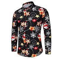 Algopix Similar Product 8 - Mens Christmas Long Sleeve Button Down