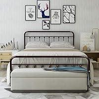 Algopix Similar Product 4 - HOMERECOMMEND Metal Bed Frame Queen