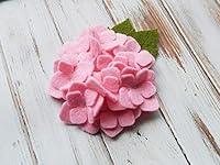 Algopix Similar Product 1 - 2 Hydrangea Wool Felt Flowers Cotton