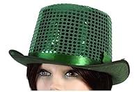 Algopix Similar Product 14 - Forum Sequin Top Hat, Green, One Size