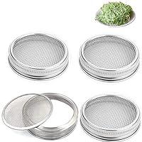 Algopix Similar Product 14 - Set of 4 Stainless Steel Sprouting Jar