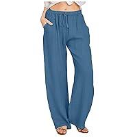 Algopix Similar Product 1 - Womens Linen Wide Leg Pants Summer