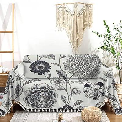 Luxury Jacquard Floral Sofa Cover Towel Tassels Couch Covers for Living Room