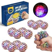 Algopix Similar Product 12 - ZGWJ 12 Pack AntiStress Ball LED Mesh