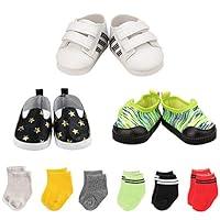 Algopix Similar Product 8 - Miunana 9 pcs Doll Shoes for American