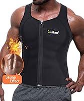 Algopix Similar Product 8 - Junlan Men Sweat Waist Trainer Tank Top