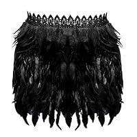 Algopix Similar Product 8 - Multicolor Feather Skirt Gothic Real