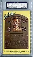 Algopix Similar Product 8 - BOB FELLER Signed Yellow HOF Plaque