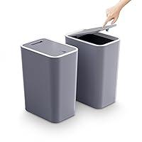 Algopix Similar Product 1 - 2 Packs Bathroom Trash Can with Lid 4
