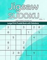 Algopix Similar Product 6 - Hard Jigsaw Sudoku Puzzle Book Vol 1