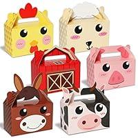 Algopix Similar Product 9 - 24 Pack Farm Animal Party Favor Boxes