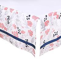 Algopix Similar Product 7 - Coral Pink and Navy Blue Floral