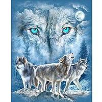 Algopix Similar Product 9 - Yeefant Northern Wolf Spirit Embroidery