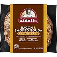 Algopix Similar Product 4 - Aidells Bacon  Gouda Chicken Burgers