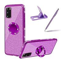 Algopix Similar Product 20 - Purple Glitter Rubber Case for Samsung