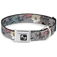 Algopix Similar Product 17 - Dog Collar Seatbelt Buckle Flowers