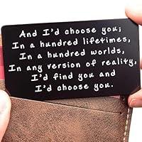 Algopix Similar Product 15 - I Love You Card for Wallet  Aluminum