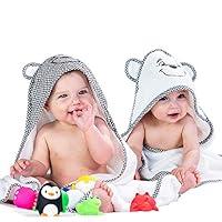 Algopix Similar Product 1 - 2 Pack Premium Baby Hooded Towels 