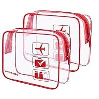 Algopix Similar Product 5 - 2pcspack Lermende Clear Toiletry Bag