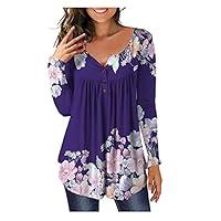 Algopix Similar Product 11 - DZQUY Womens Long Sleeve Henley V Neck