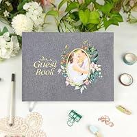 Lamare Wedding Guest Book - Elegant Guest Book Weddings Reception, Baby Shower, Polaroid Guest Book for Wedding and Special Events - 100 Blank Pages