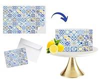 Algopix Similar Product 20 - Mediterranean Tile Cake Topper