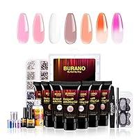 Algopix Similar Product 5 - BURANO Poly Nail Gel Kit with 7 Color