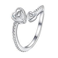 Algopix Similar Product 19 - Heart Birthstone Rings for Women