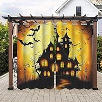 Algopix Similar Product 3 - Halloween Outdoor Curtains for Patio