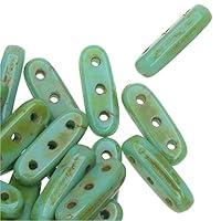 Algopix Similar Product 3 - CzechMates Glass 3Hole Beam Beads