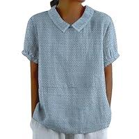 Algopix Similar Product 9 - 2024 Summer Linen Shirts for Women