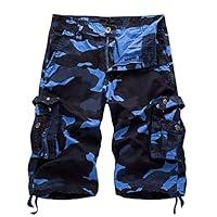 Algopix Similar Product 15 - Mens Multi Pockets Camo Cargo Shorts