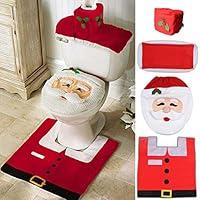 Algopix Similar Product 5 - Ohuhu Christmas Bathroom Sets Santa