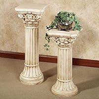 Algopix Similar Product 8 - Corinthian Column Pedestal  Ivory Wash