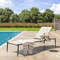 Algopix Similar Product 5 - EAST OAK Textilene Outdoor Chaise