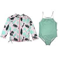 Algopix Similar Product 10 - SwimZip Girls Long Sleeve Rash Guard 